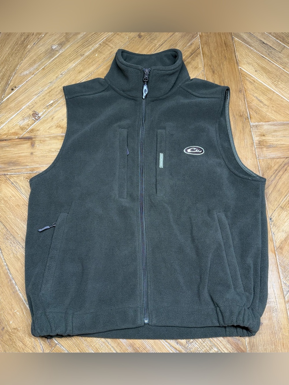Drake Waterfowl Men's Camp Fleece Vest - Size Medium - Brown